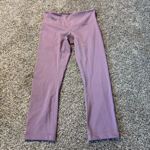 Lululemon Wunder Under Crop Lilac Purple Size 4 Athleisure Yoga Workout